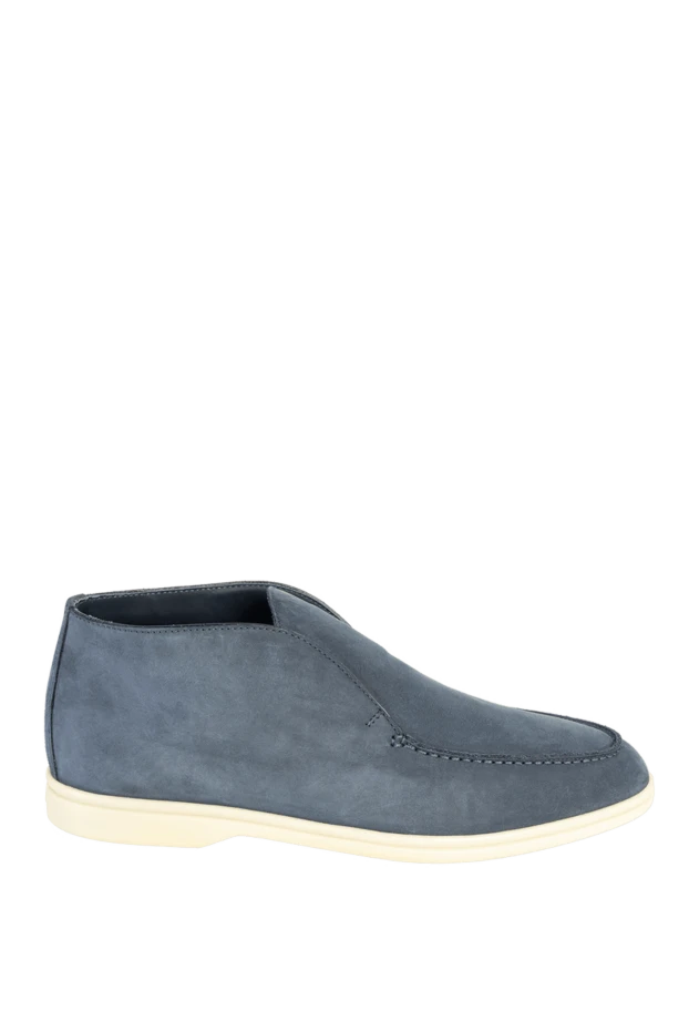 Cesare di Napoli man blue suede loafers for men купить с ценами и фото 169948 - photo 1