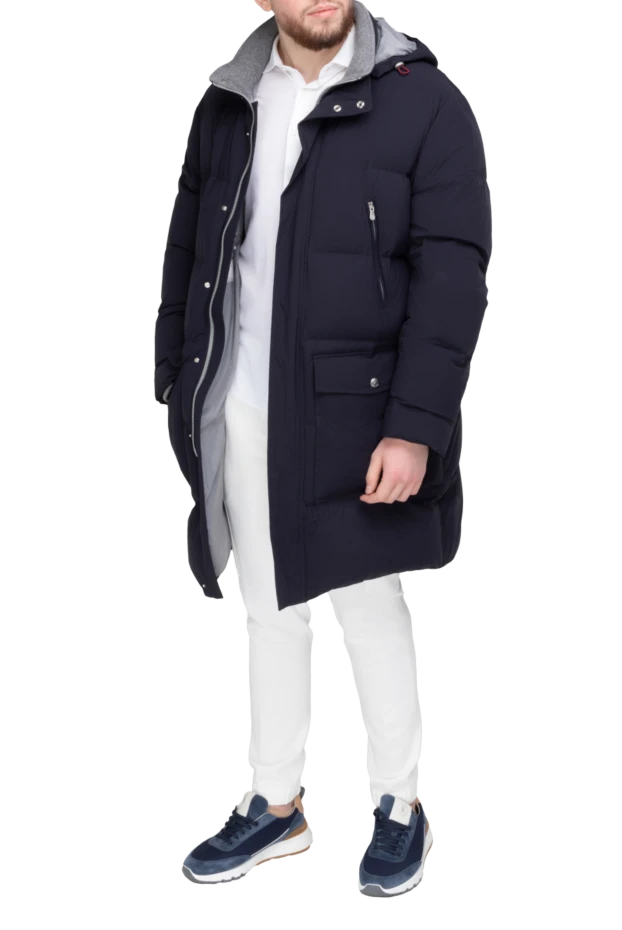 Brunello Cucinelli акрил көк түстен тігілген ерлерге арналған төменгі күрте 169985 - фото 2