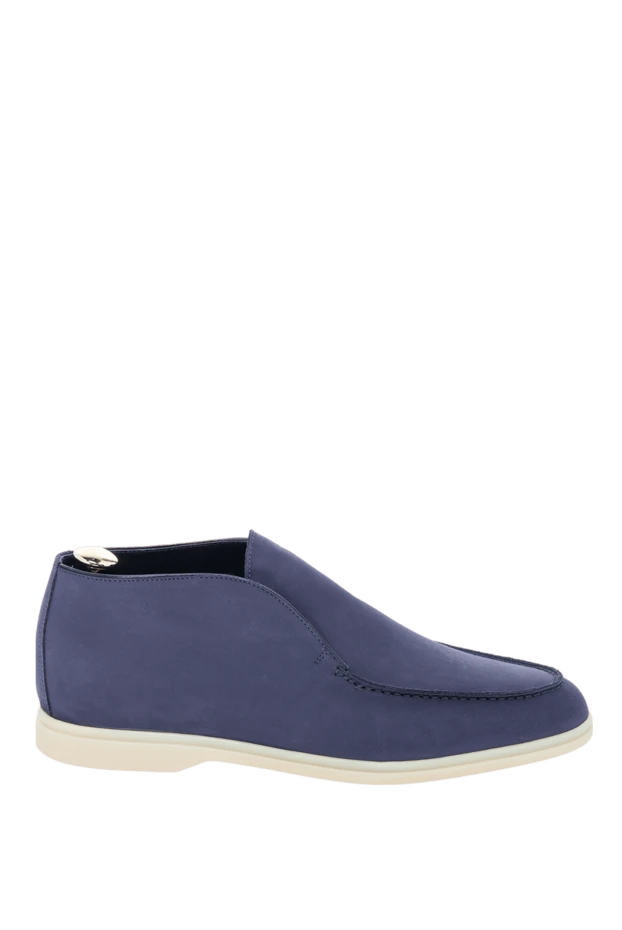 Cesare di Napoli man blue nubuck loafers for men купить с ценами и фото 169990 - photo 1