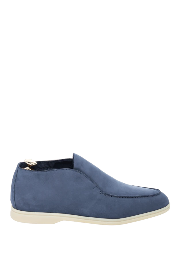 Cesare di Napoli man blue nubuck loafers for men купить с ценами и фото 169991 - photo 1