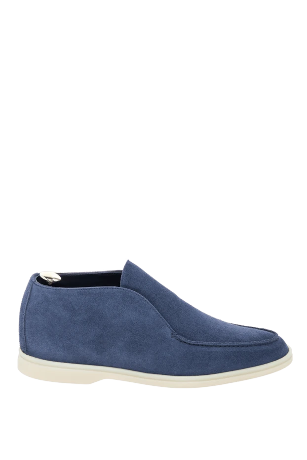 Cesare di Napoli man blue suede loafers for men купить с ценами и фото 169999 - photo 1