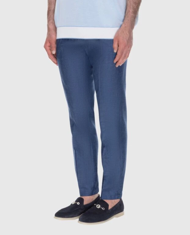 Stefano Ricci брюки синие мужские 170013 - фото 3