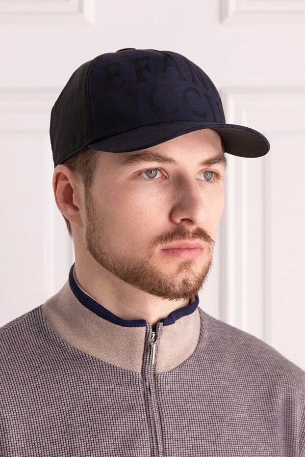 Stefano Ricci ерлерге арналған көк жібек қалпақ 170021 - фото 2