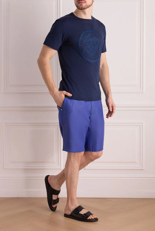 Stefano Ricci premium linen shorts with a combined waistband 170023 - photo 2