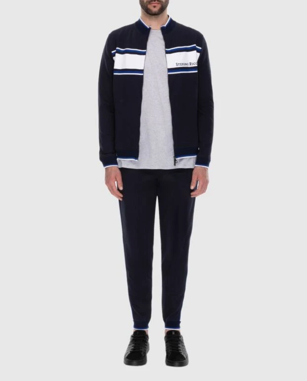 Stefano Ricci мақта мен эластаннан тігілген ерлер спорттық костюмі, көк 170029 - фото 2