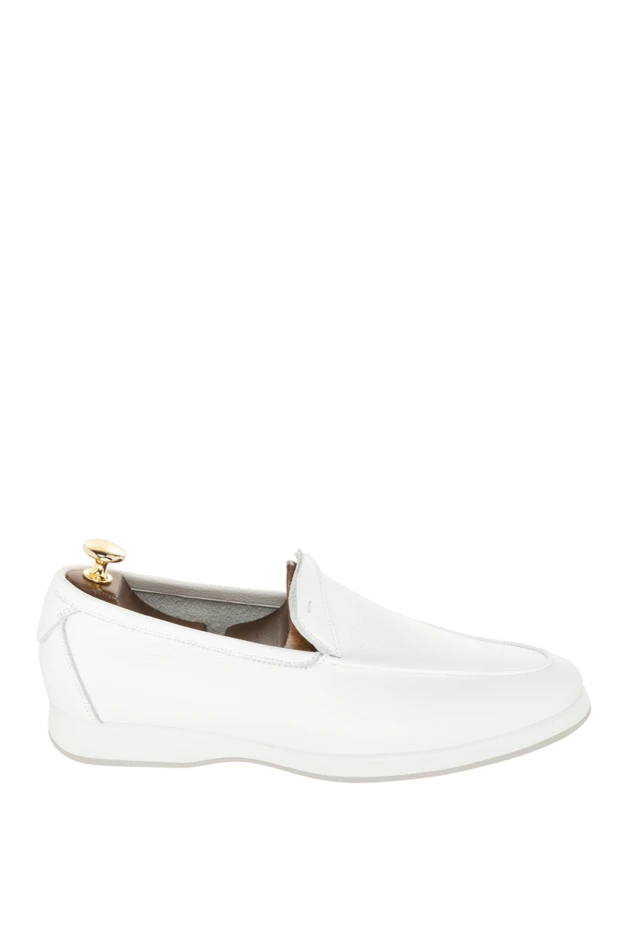 Andrea Ventura man white leather loafers for men купить с ценами и фото 170058 - photo 1