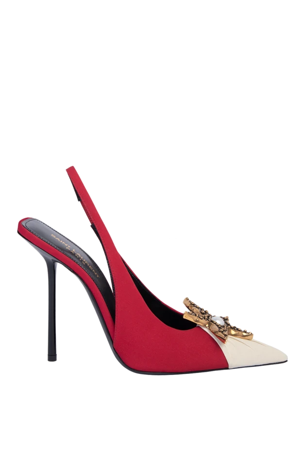 Saint Laurent woman burgundy leather shoes for women купить с ценами и фото 170073 - photo 1