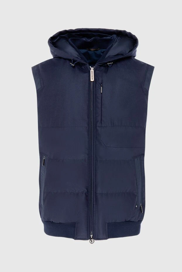 Stefano Ricci жилет из шерсти и кашемира синий мужской 170077 - фото 1