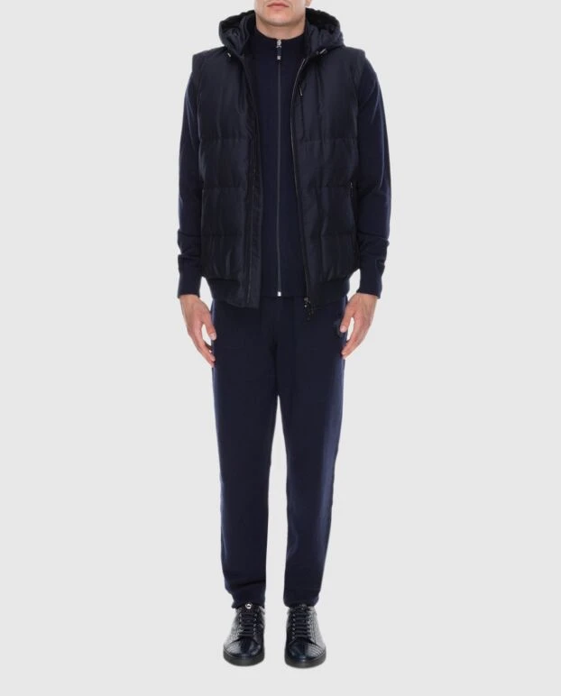 Stefano Ricci жилет из шерсти и кашемира синий мужской 170077 - фото 2