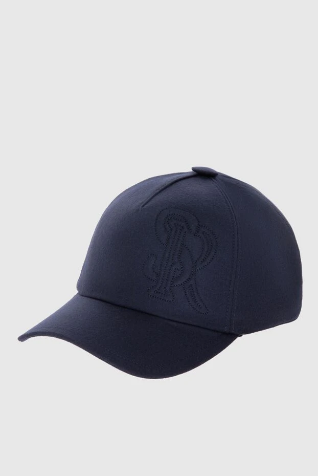 Stefano Ricci кепка из шерсти и кашемира синяя мужская 170084 - фото 3