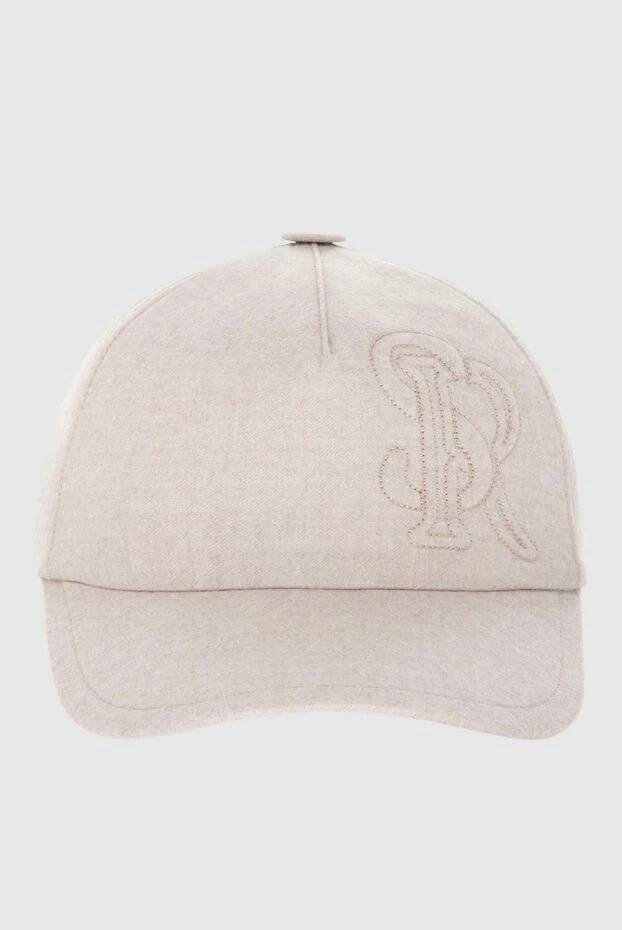 Beige wool and cashmere cap for men - photo 1