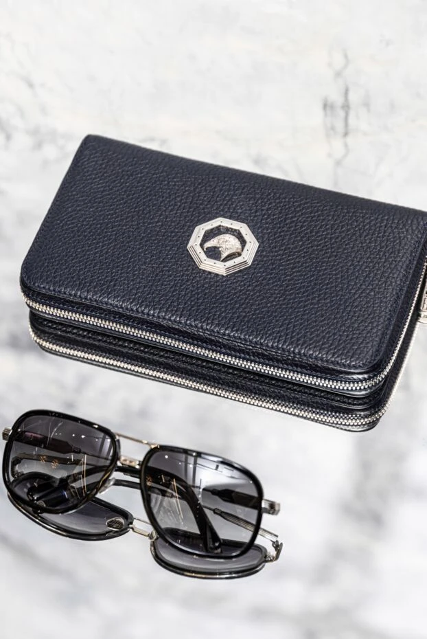 Stefano Ricci men's clutch bag made of genuine leather blue 170094 - photo 2