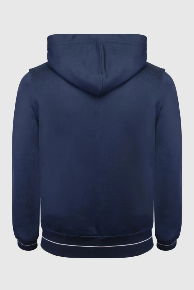 Stefano Ricci худи мужской из хлопка и шелка синий 170112 - photo 2