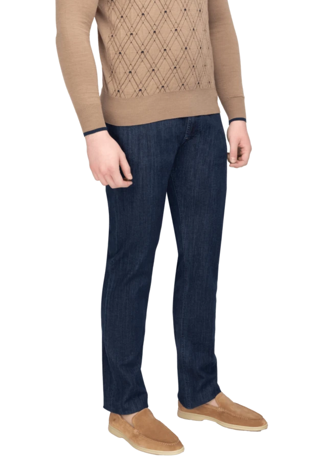 Stefano Ricci джинсы из хлопка синие мужские 170114 - фото 3