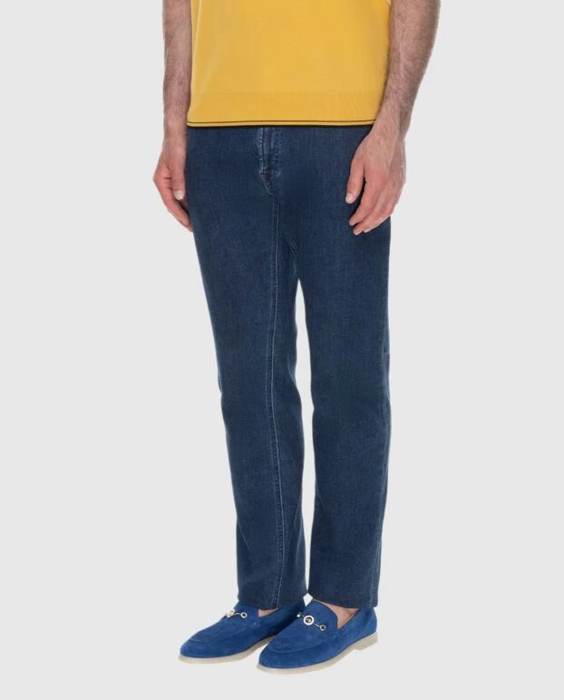 Stefano Ricci джинсы прямые синие классического кроя
 170115 - фото 3