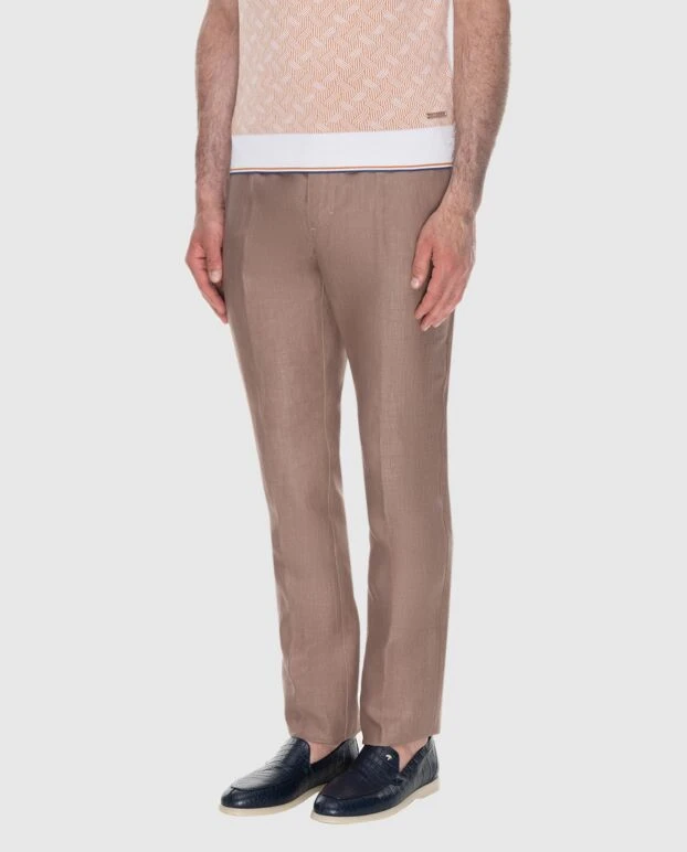 Stefano Ricci ерлерге арналған қоңыр зығыр шалбар 170122 - фото 3