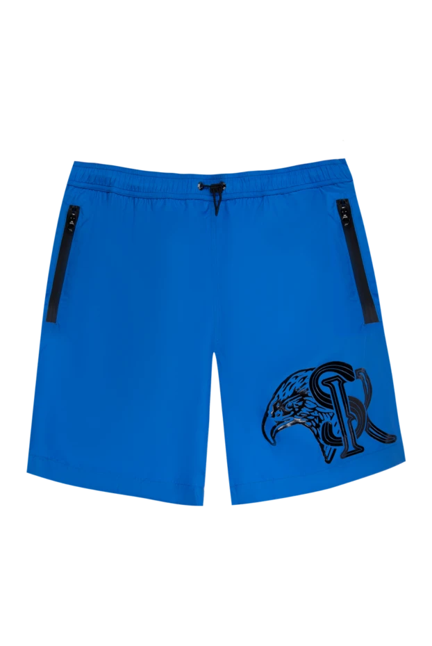 Blue polyester beach shorts for men - photo 1