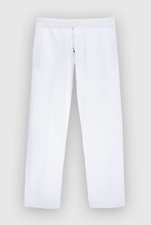 Ерлерге арналған мақтадан жасалған спорттық шалбар, ақ - фото 1