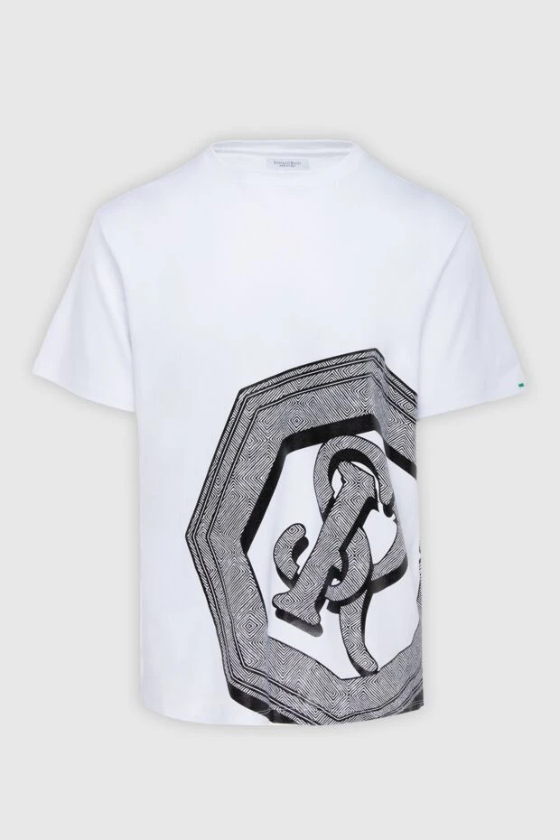 Stefano Ricci футболка из хлопка белая мужская 170129 - фото 1