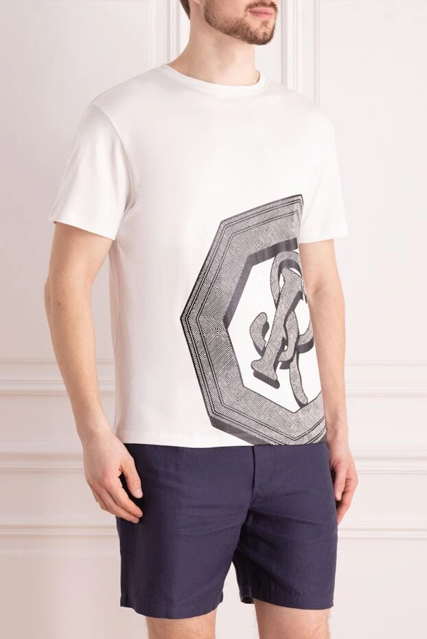 Stefano Ricci футболка из хлопка белая мужская 170129 - фото 3