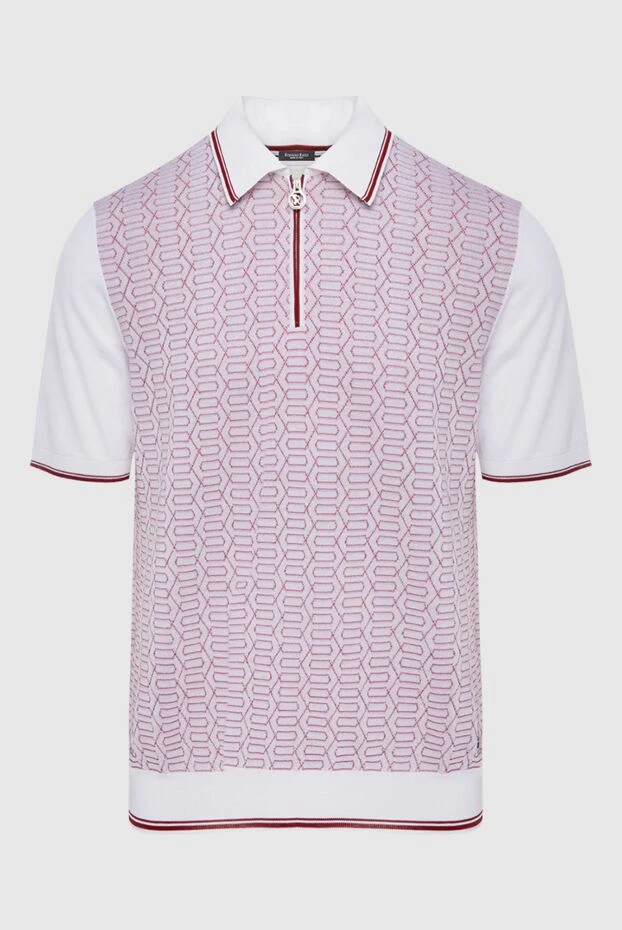 Ерлерге арналған ақ мақта және жібек поло - фото 1