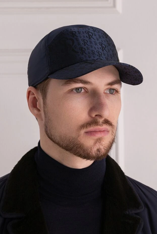 Stefano Ricci кепка из полиамида синяя мужская 170141 - фото 2
