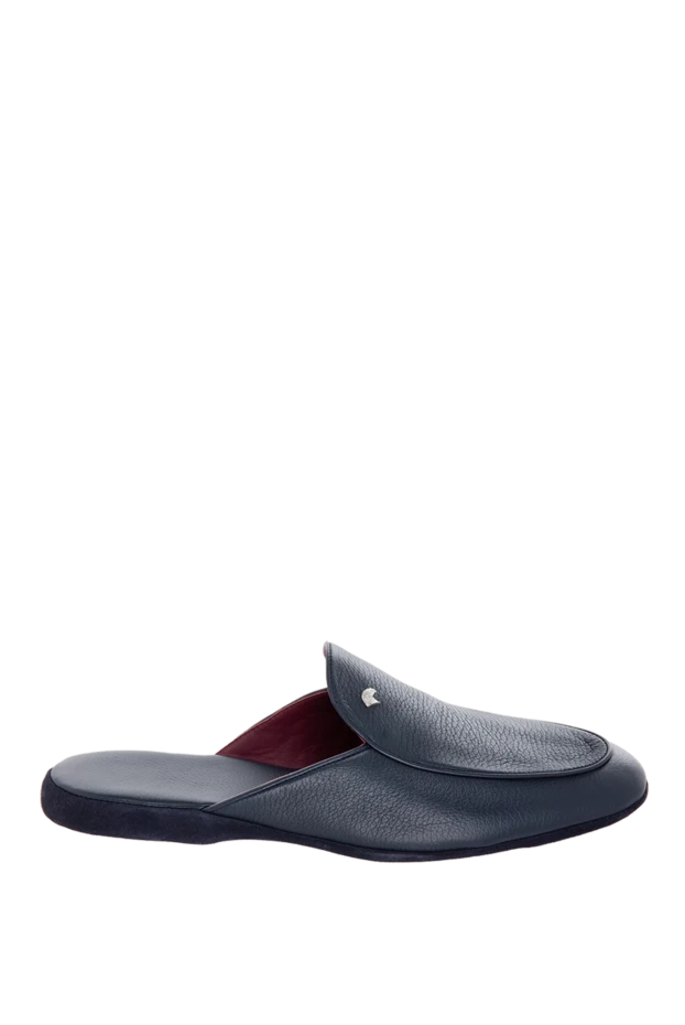 Ерлерге арналған көк былғары тәпішке - фото 1