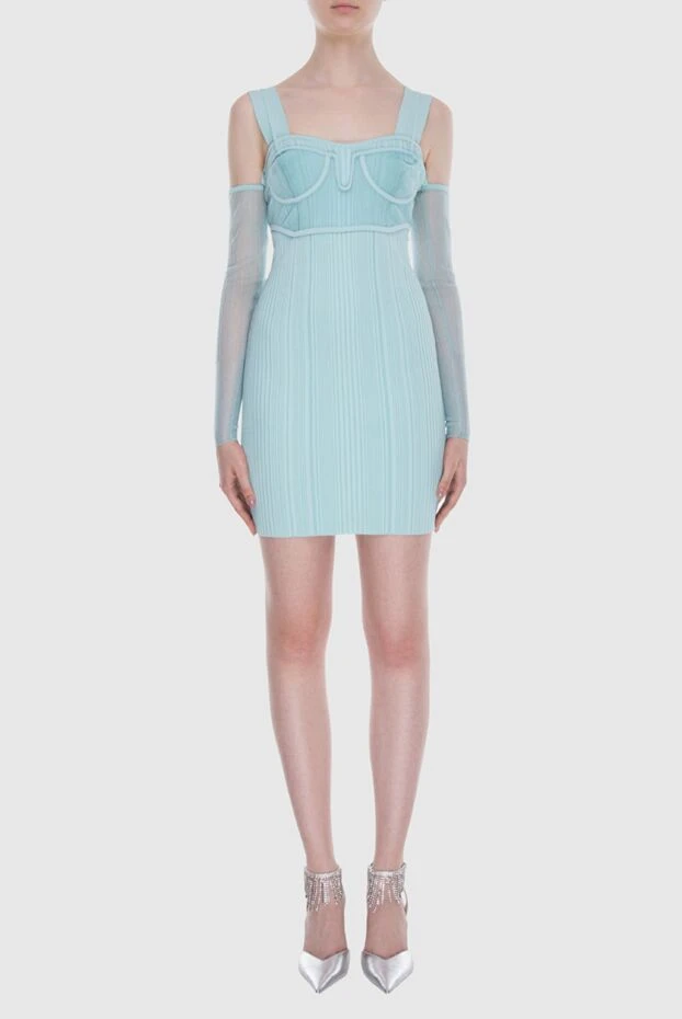 Herve Leger woman blue nylon and polyester dress for women купить с ценами и фото 170161 - photo 2