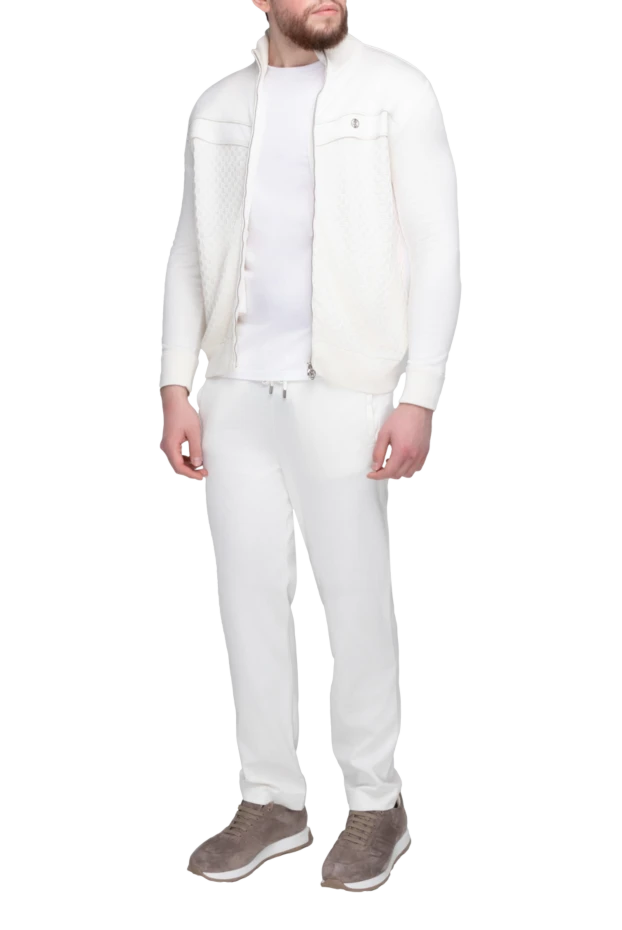 Stefano Ricci костюм спортивный мужской из хлопка, шелка и полиамида бежевый 170165 - фото 2