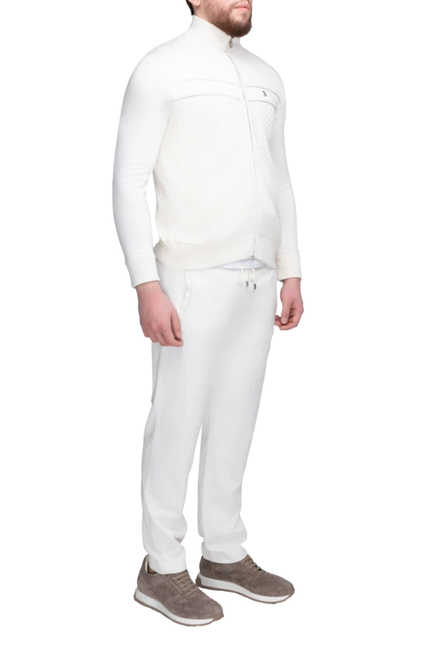 Stefano Ricci костюм спортивный мужской из хлопка, шелка и полиамида бежевый 170165 - фото 3