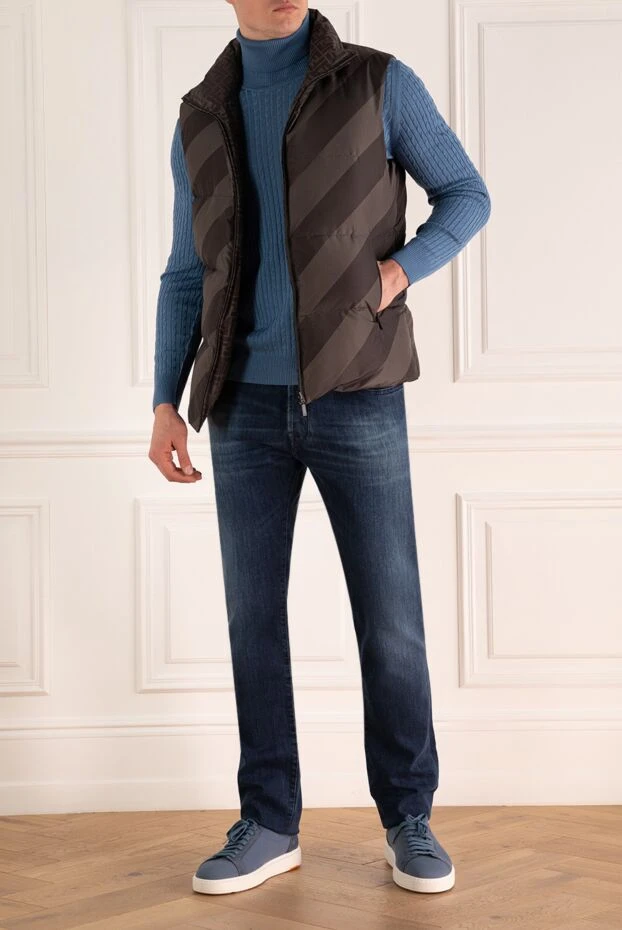 Fendi man brown polyamide vest for men купить с ценами и фото 170200 - photo 2