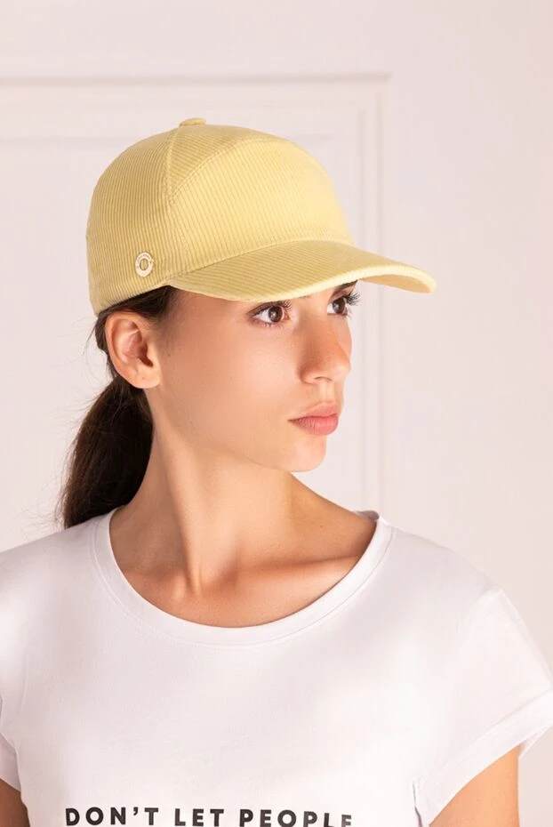 Loro Piana woman yellow cotton cap for women купить с ценами и фото 170207 - photo 2