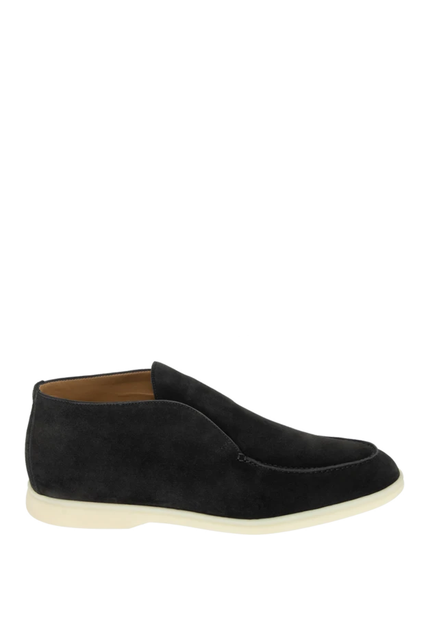 Loro Piana man black nubuck loafers for men купить с ценами и фото 170216 - photo 1