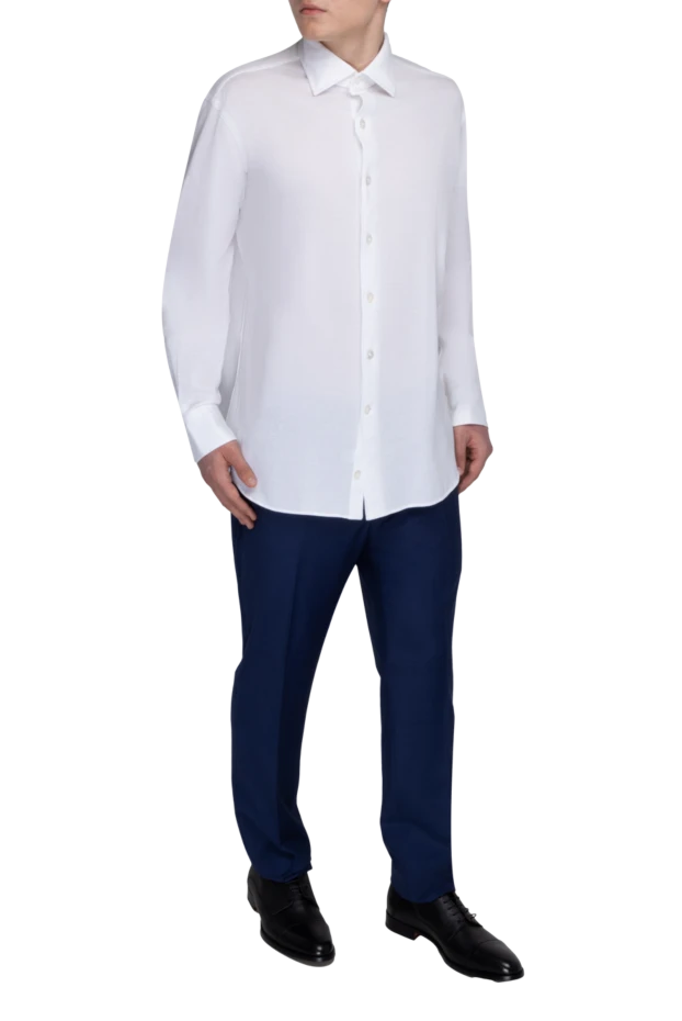 Alessandro Gherardi man white cotton shirt for men купить с ценами и фото 170232 - photo 2