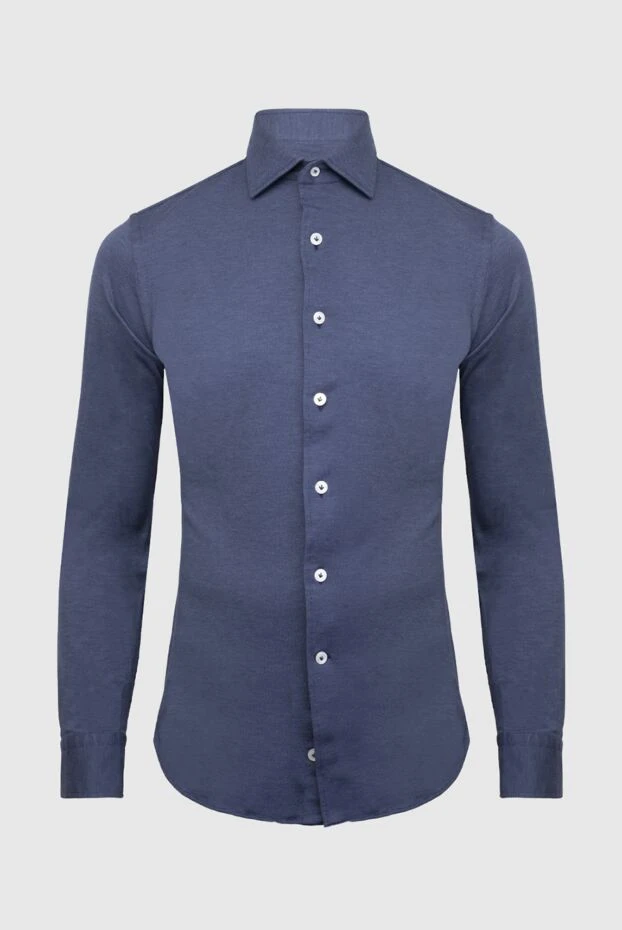 Alessandro Gherardi man blue cotton shirt for men купить с ценами и фото 170233 - photo 1