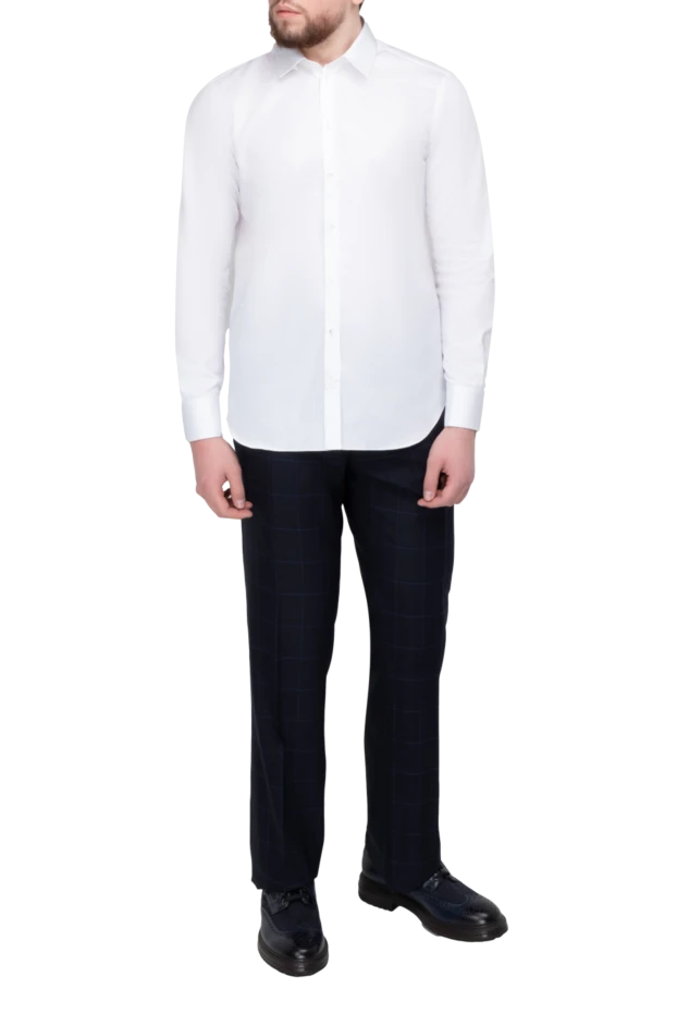 Alessandro Gherardi man white cotton shirt for men купить с ценами и фото 170235 - photo 2