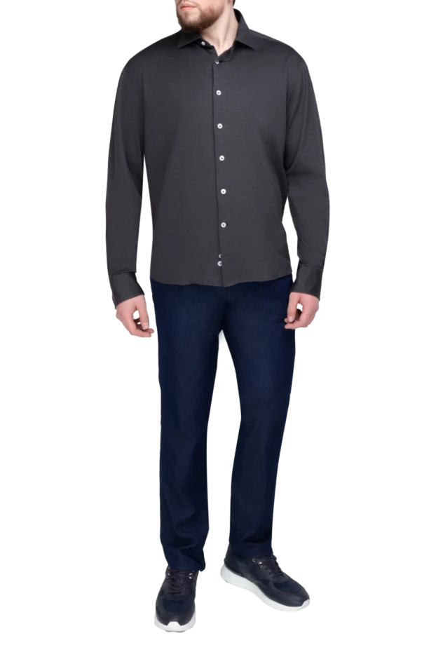 Alessandro Gherardi man gray cotton shirt for men купить с ценами и фото 170237 - photo 2