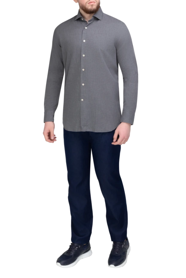 Alessandro Gherardi man gray cotton shirt for men купить с ценами и фото 170242 - photo 2