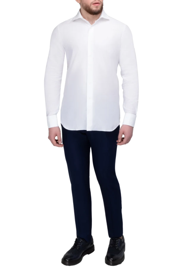 Alessandro Gherardi man white cotton shirt for men купить с ценами и фото 170247 - photo 2