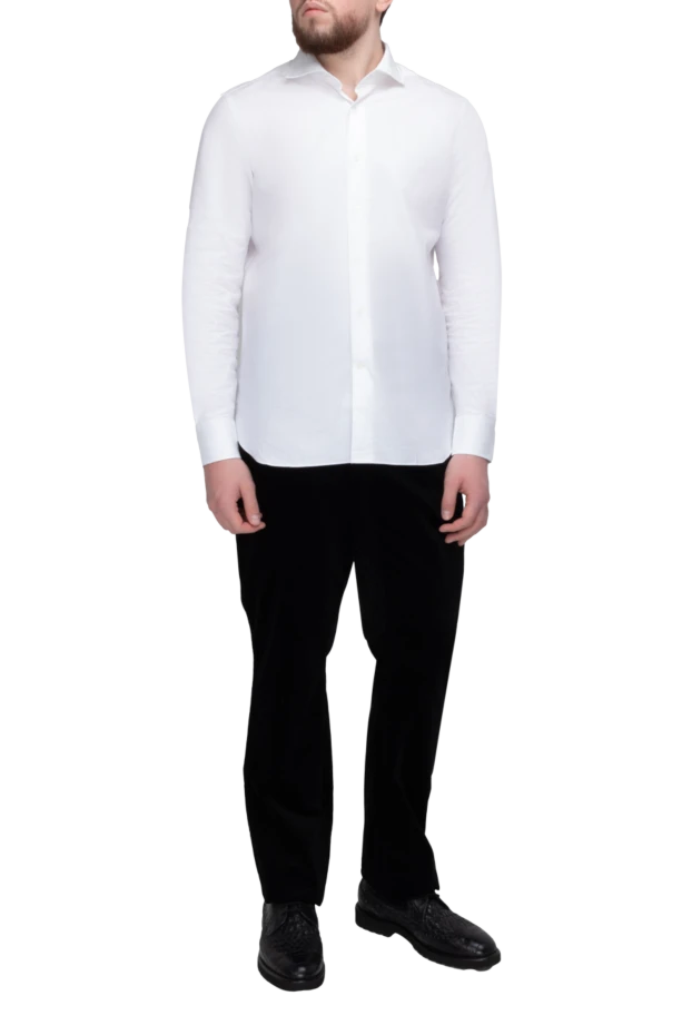 Alessandro Gherardi man white cotton shirt for men купить с ценами и фото 170248 - photo 2