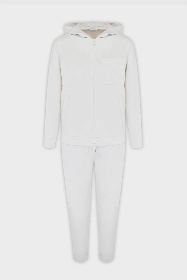 Костюм из мягкого трикотажа белого цвета с капюшоном
- фото 1