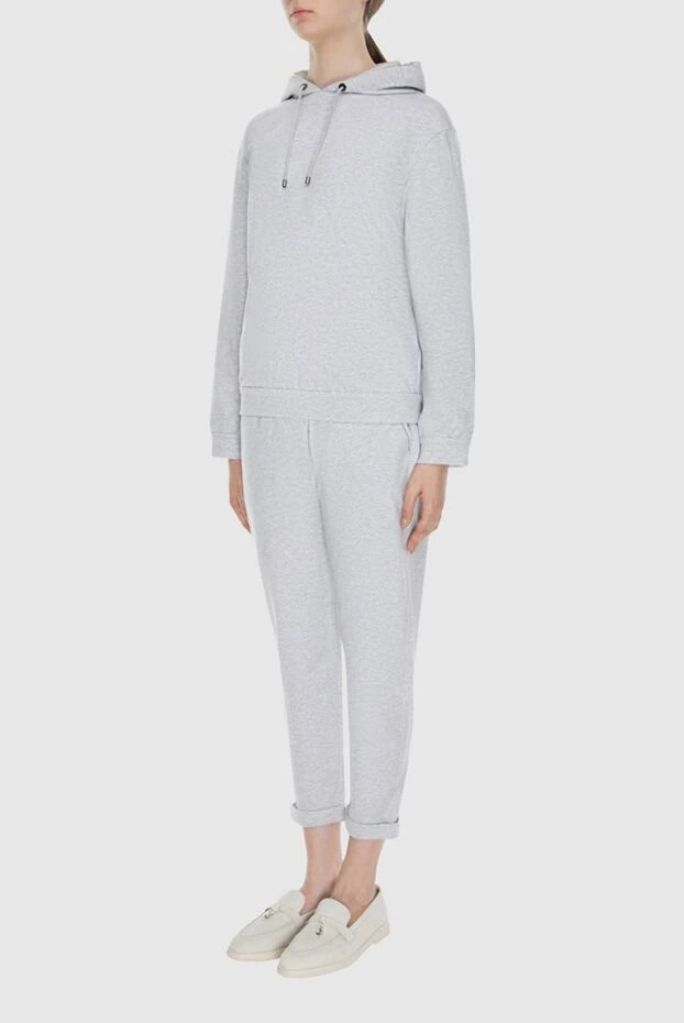 Brunello Cucinelli walking suit made of cotton and elastane gray for women 170279 - photo 3