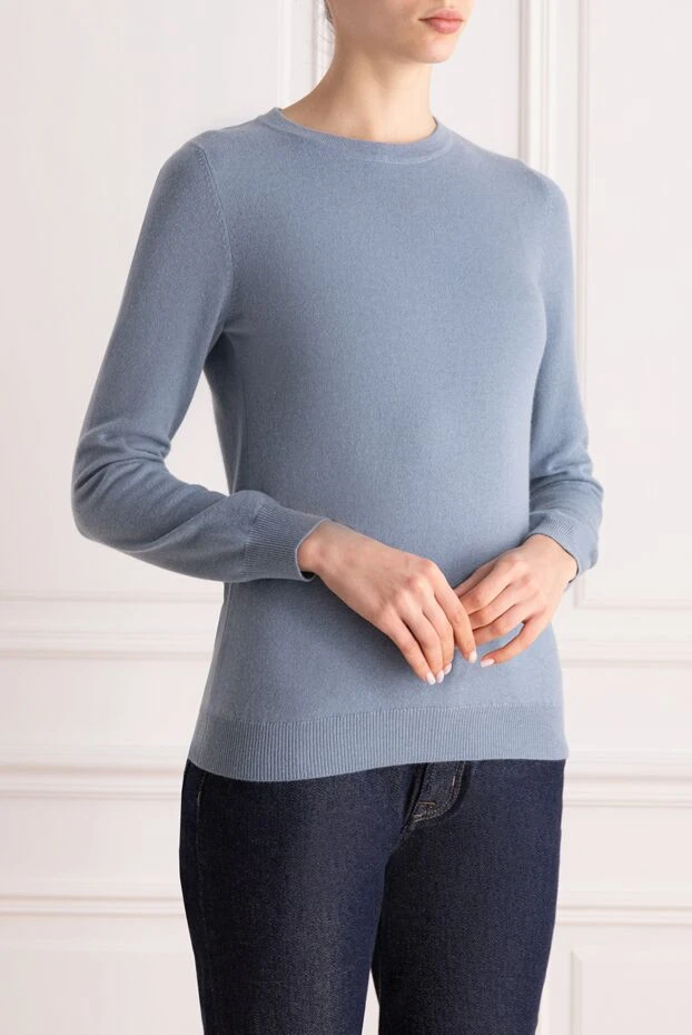 Brunello Cucinelli blue cashmere jumper for women 170285 - photo 3