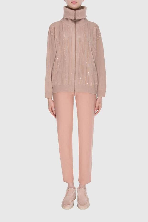 Brunello Cucinelli кардиган из кашемира с декоративным блеском и молнией 170311 - фото 2