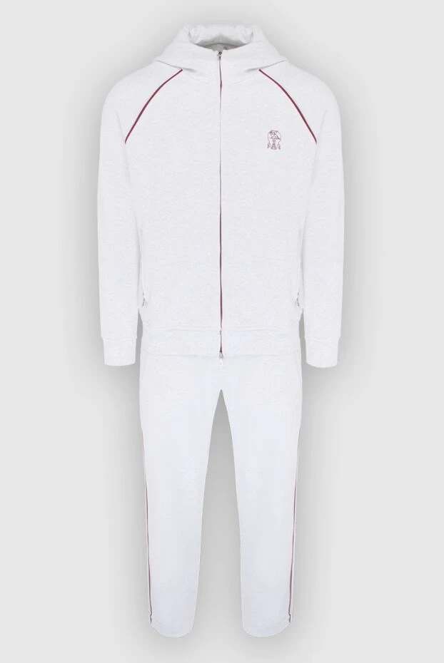 Sports suit for men made of cotton white - photo 1