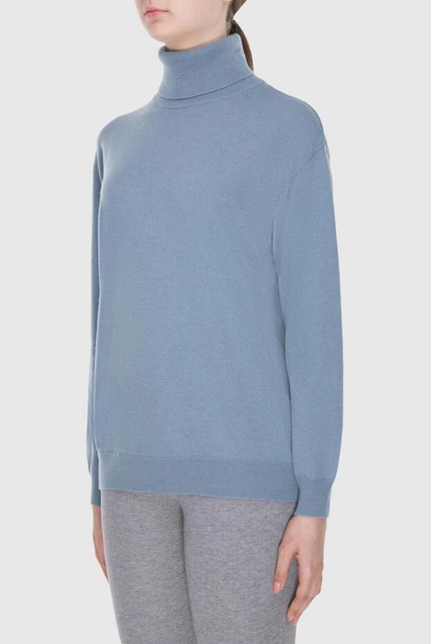 Brunello Cucinelli гольф из кашемира голубой женский 170318 - фото 3