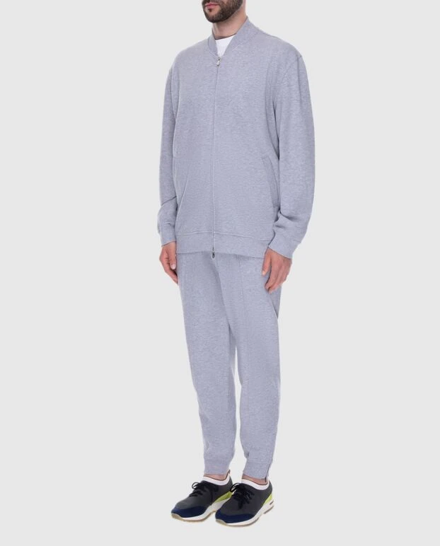 Brunello Cucinelli жұмсақ трикотаждан жасалған ашық сұр спорт костюмі
 170323 - фото 3