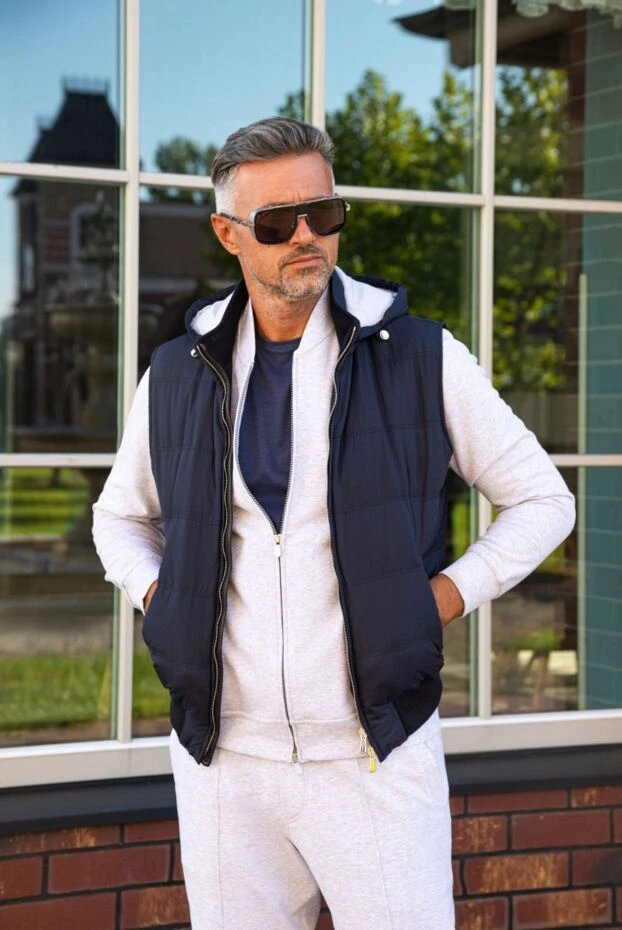 Brunello Cucinelli light gray tracksuit made of soft knitwear
 170323 - photo 3