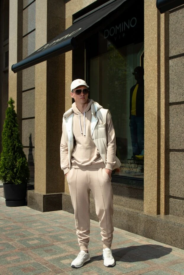 Brunello Cucinelli beige suit with hood and kangaroo pocket 170324 - photo 2