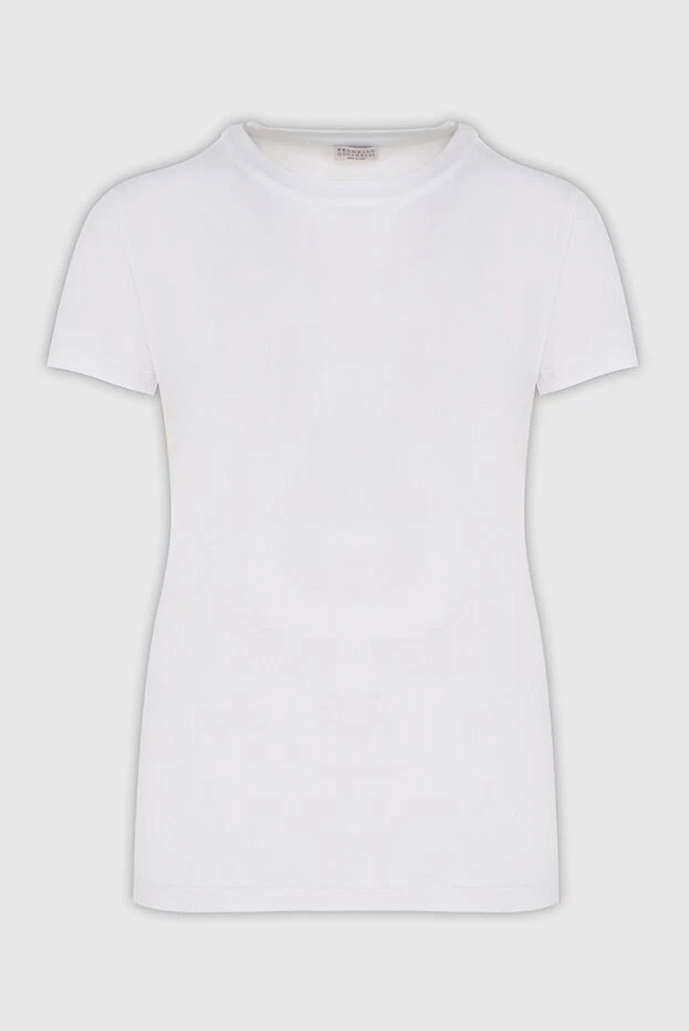 Women's white soft cotton t-shirt - photo 1